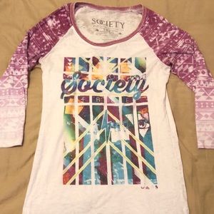 Society baseball tee